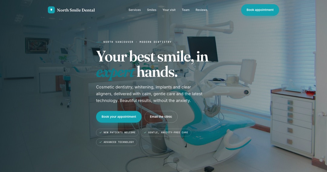 Previa da pagina North Smile Dental